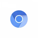 Google Chrome logo on a black background