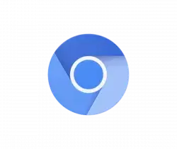 Google Chrome logo on a black background