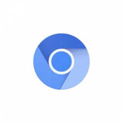 Google Chrome logo on a black background