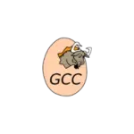 Orange circular logo featuring a goat wearing goggles and the letters GCC.