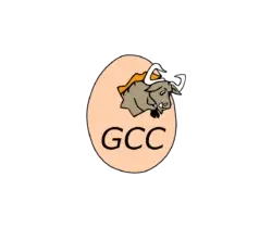 Orange circular logo featuring a goat wearing goggles and the letters GCC.