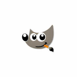 Gray cartoon cat with large eyes and an orange cigarette, smoke puff to the left, on a black background.