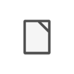 Document/file icon: a simple page with a folded corner on a dark background