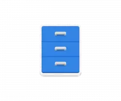 nautilus-logo-250x250-3 - Open Source Society Malta Blue three-drawer filing cabinet icon.