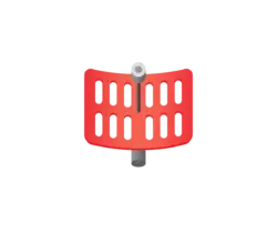 Red shopping cart icon, indicating the add-to-cart function.