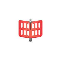 Red shopping cart icon, indicating the add-to-cart function.