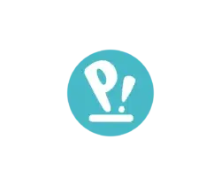 Teal circular icon featuring a white map pin marker with an exclamation mark inside.