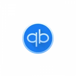 Blue circular logo with white lowercase 'qb' letters in the center.