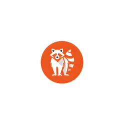Brand logo: an orange circle with a white fox silhouette inside.