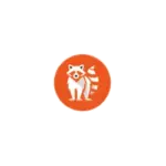 Logo: orange circle with a white fox silhouette standing to the left.