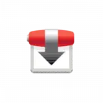 Envelope icon with a red stamp indicating sending email