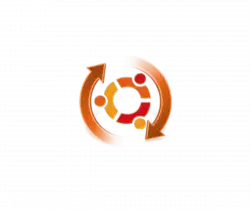Circular orange arrows forming a loop around a central gear, symbolizing automated processes.