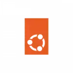 Orange rectangle with a black circular dotted loop icon in the center.