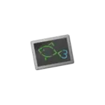 Tablet displaying a green code symbol (angle brackets with slash) on a dark screen, rotated slightly. The image conveys coding or programming on a tablet.